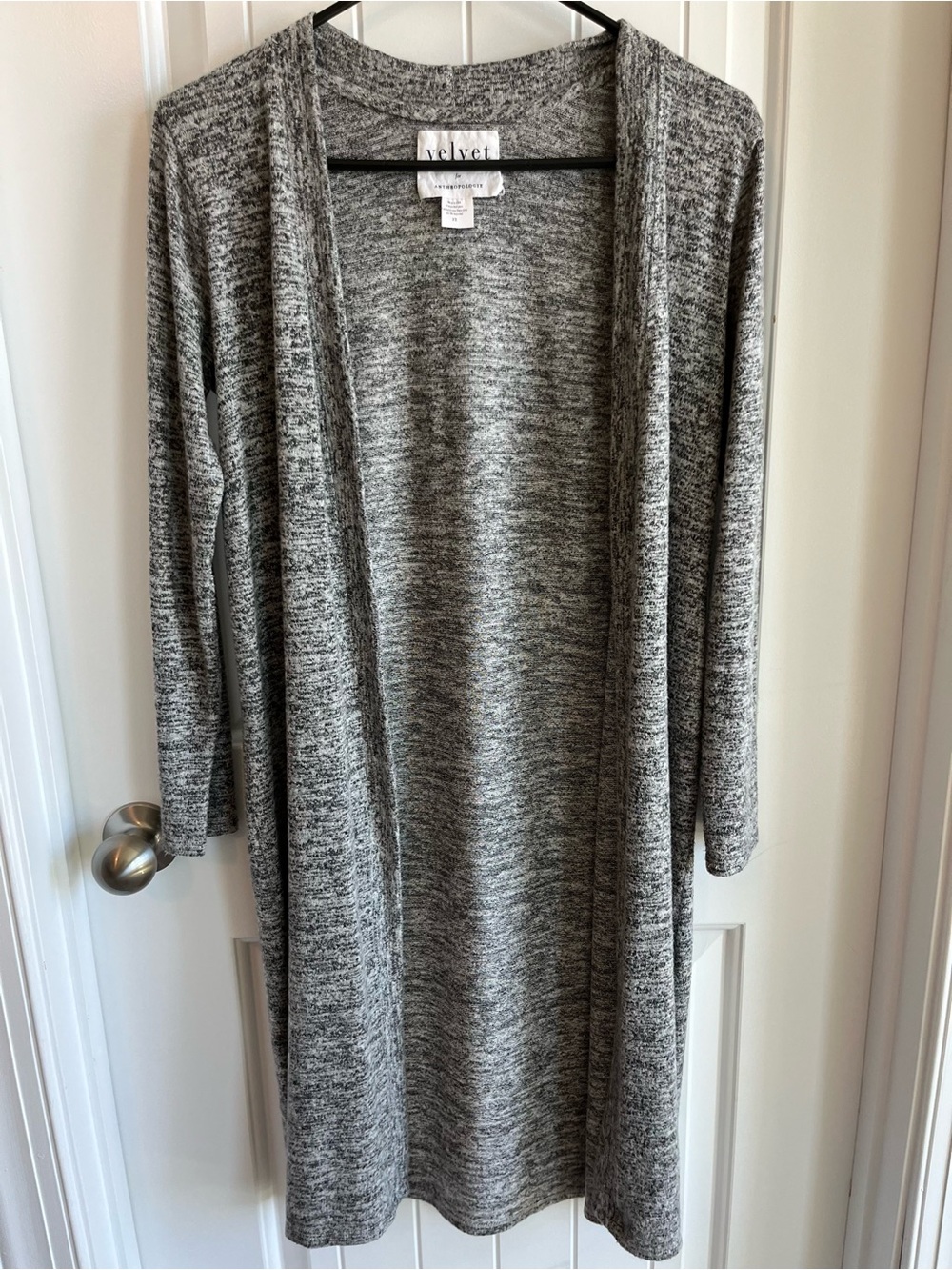Velvet by Graham & Spencer for Anthropologie Open-Front Long Duster Cardigan